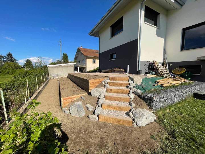 Mur de soutènement design Thonon les Bains