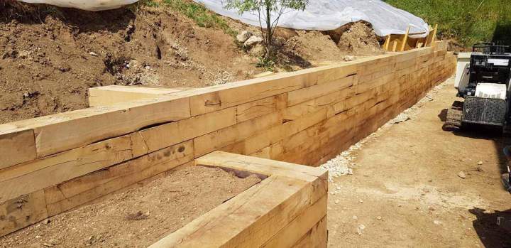 Mur de soutènement en pierre Thonon les Bains