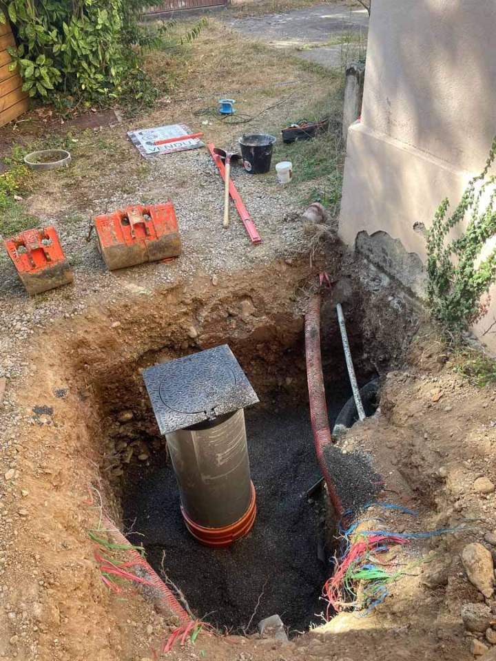 Travaux assainissement eaux usées Thonon les Bains
